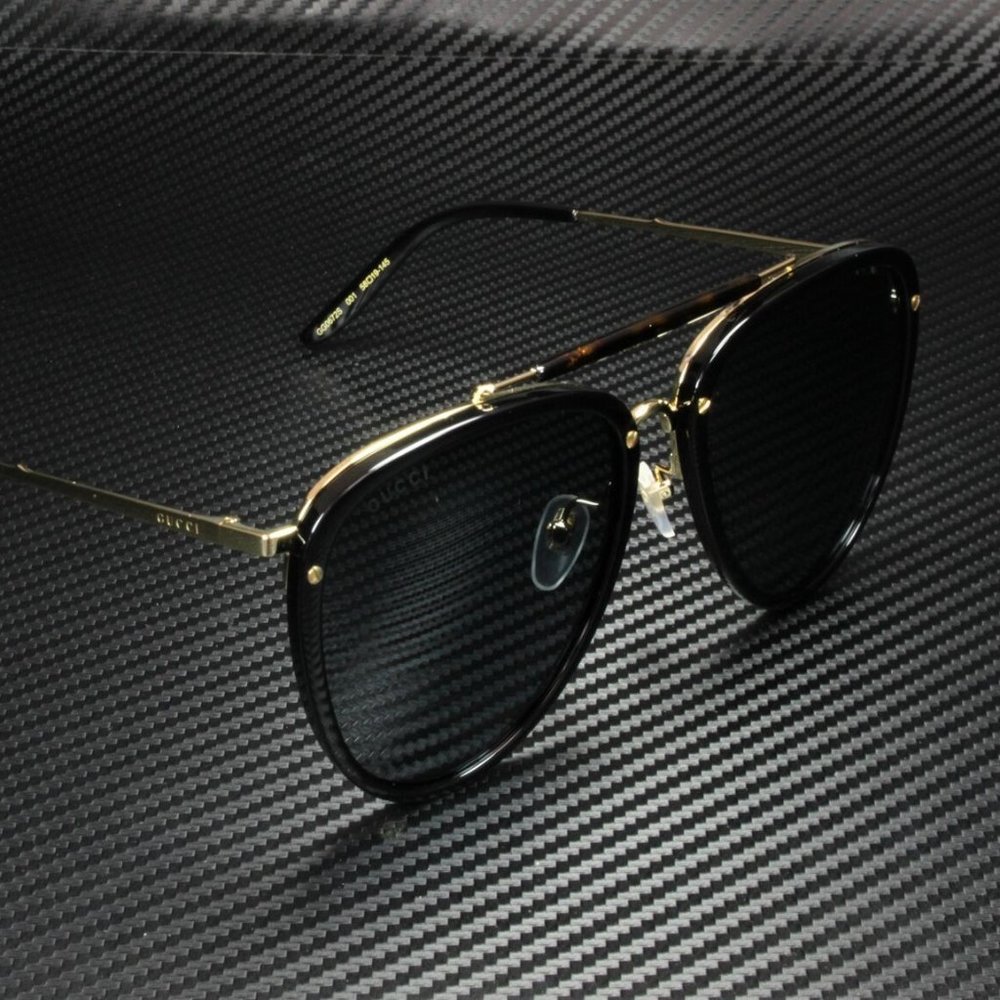 Gucci Gold Grey 58mm Sunglasses - Picture 2 of 3